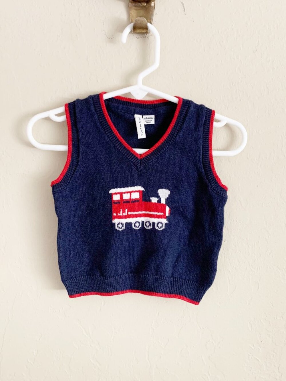 Janie and Jack Train Vest • 3-6 Months